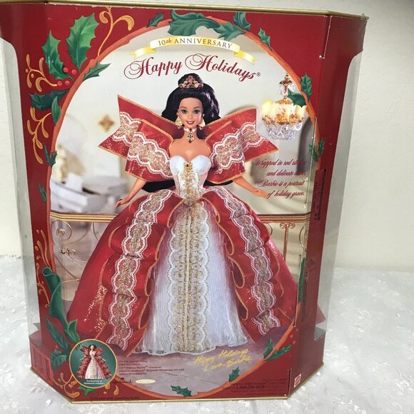 1997 Mattel Special Edition 10th Anniversary Happy Holidays Barbie 17832 - Picture 5 of 7